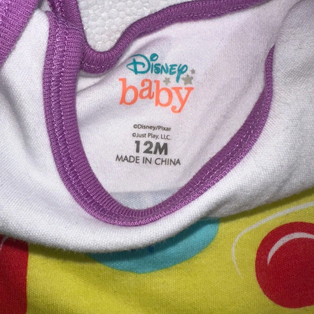 Disney Baby Buzz Lightyear Toy Story Graphic‎ Bodysuit White Purple 12M